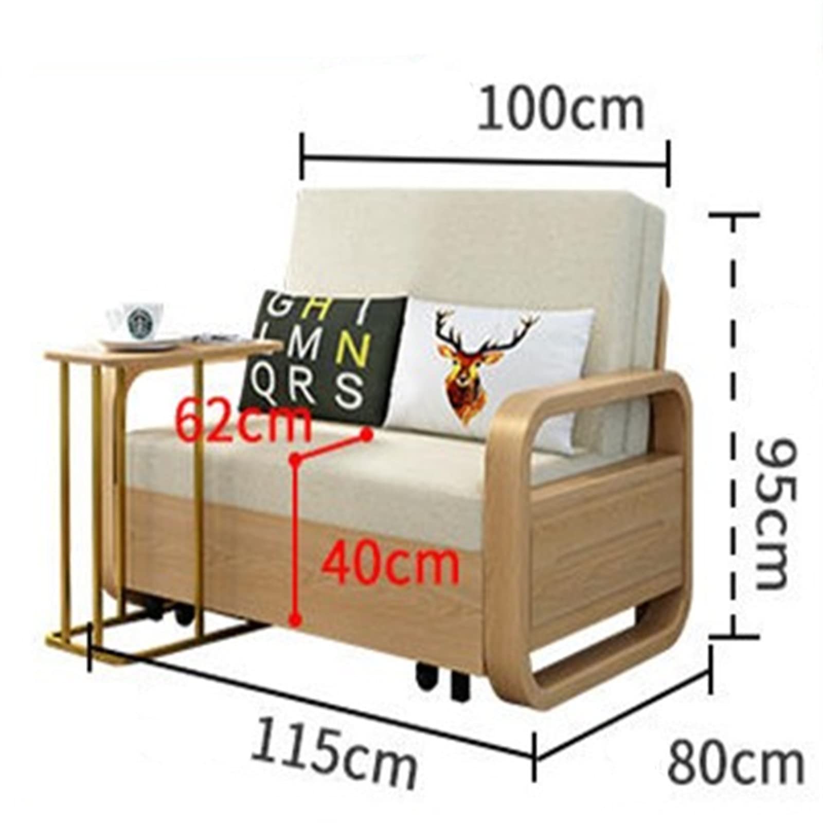 Amazon｜ソファーべっど 布製ソファーベッドソリッドウッド